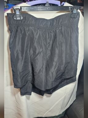 Athletic Works - Black Double-Layer Running Shorts NWT